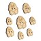 Yeti Abominable Snowman Eating Ice Cream Wood Buttons for Sewing Knitting Crochet DIY Craft